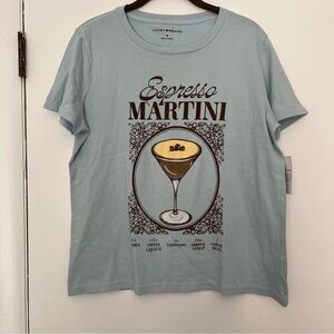Lucky Brand Espresso martini women’s T Shirt medium NWT
